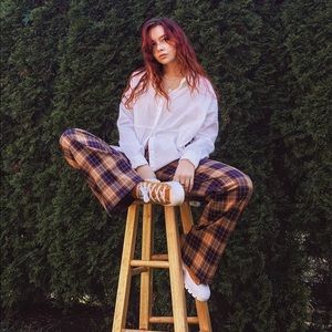 ZARA plaid wide leg trousers 😍